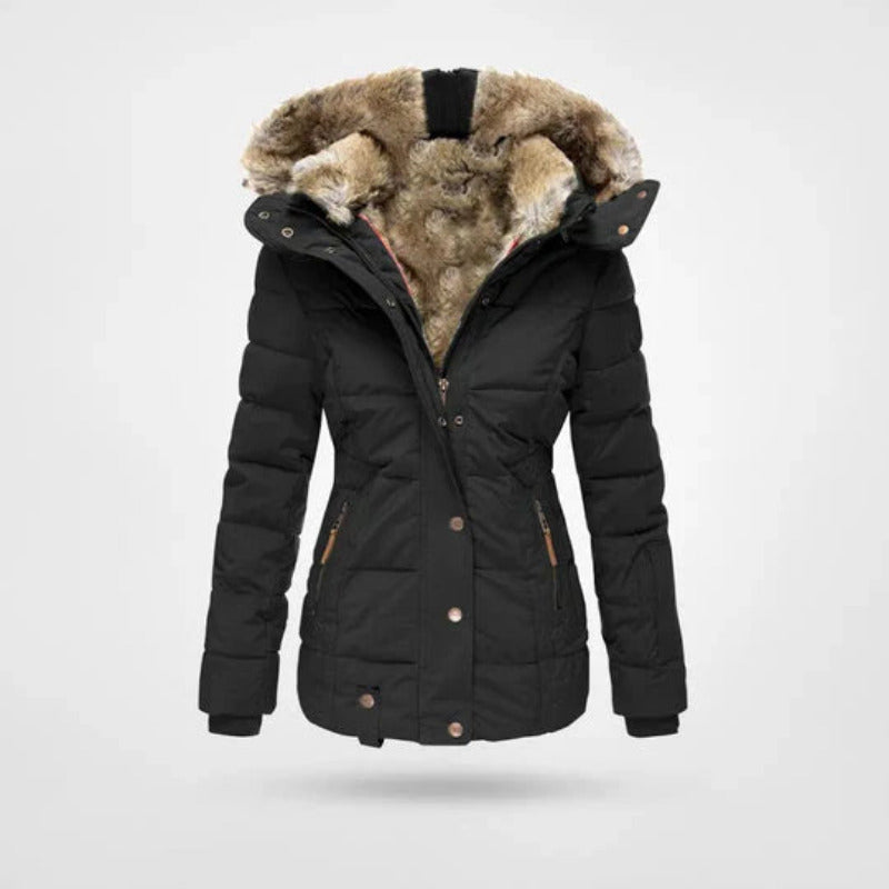 Women's Lined Hooded Padded Coat - photo 1