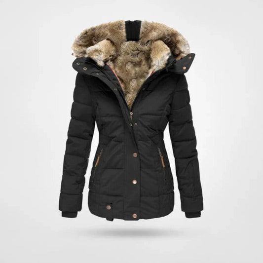Women's Lined Hooded Padded Coat - photo 1