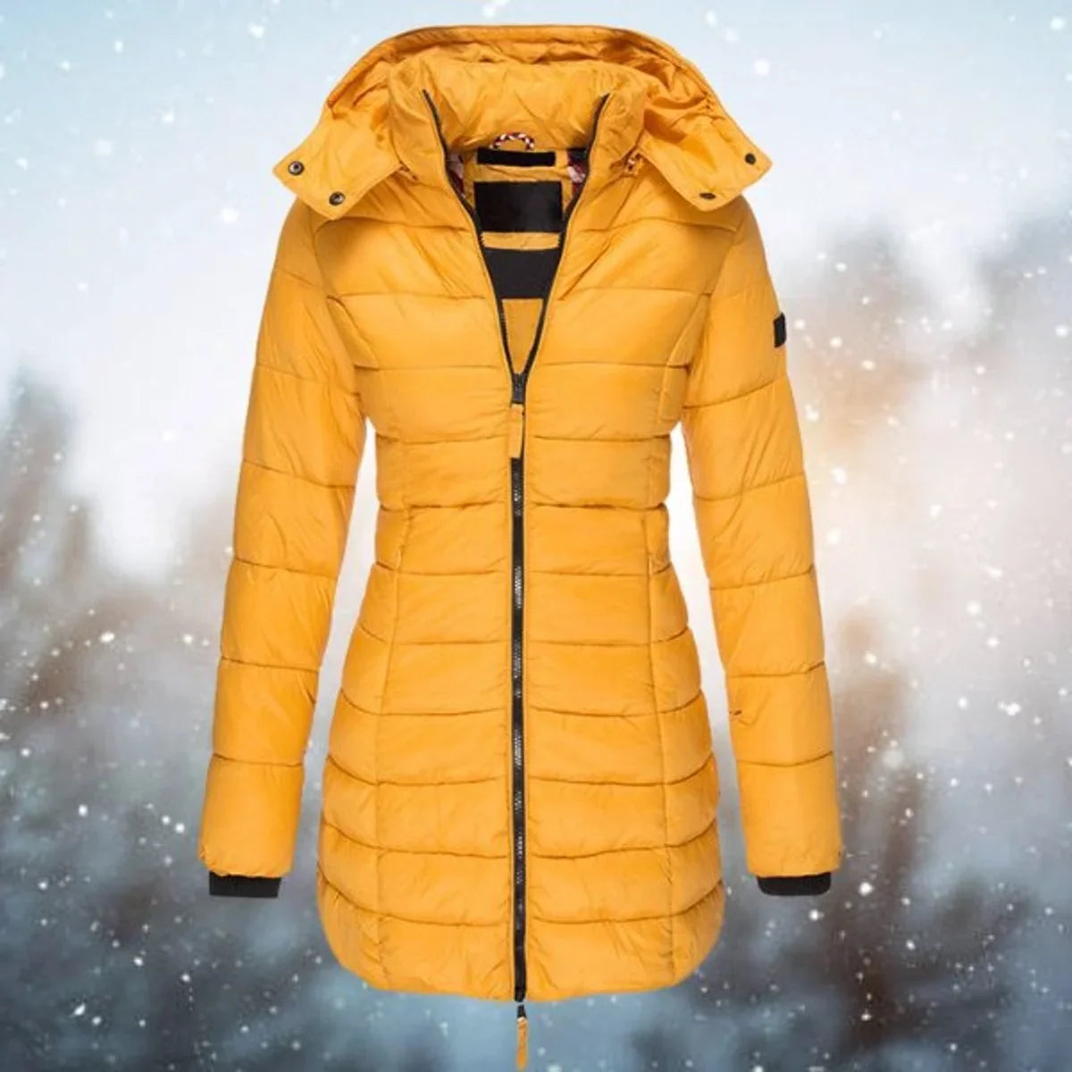 Women's Long Hooded Quilted Puffer Coat - photo 2