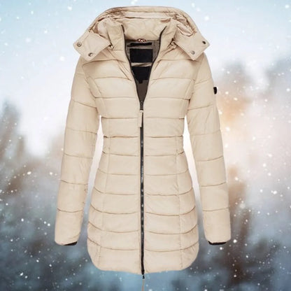 Women's Long Hooded Quilted Puffer Coat - photo 4