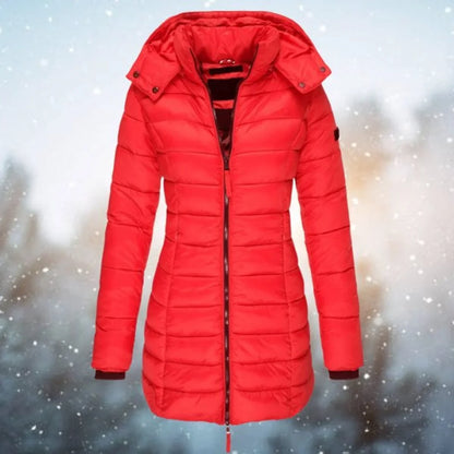 Women's Long Hooded Quilted Puffer Coat - photo 5