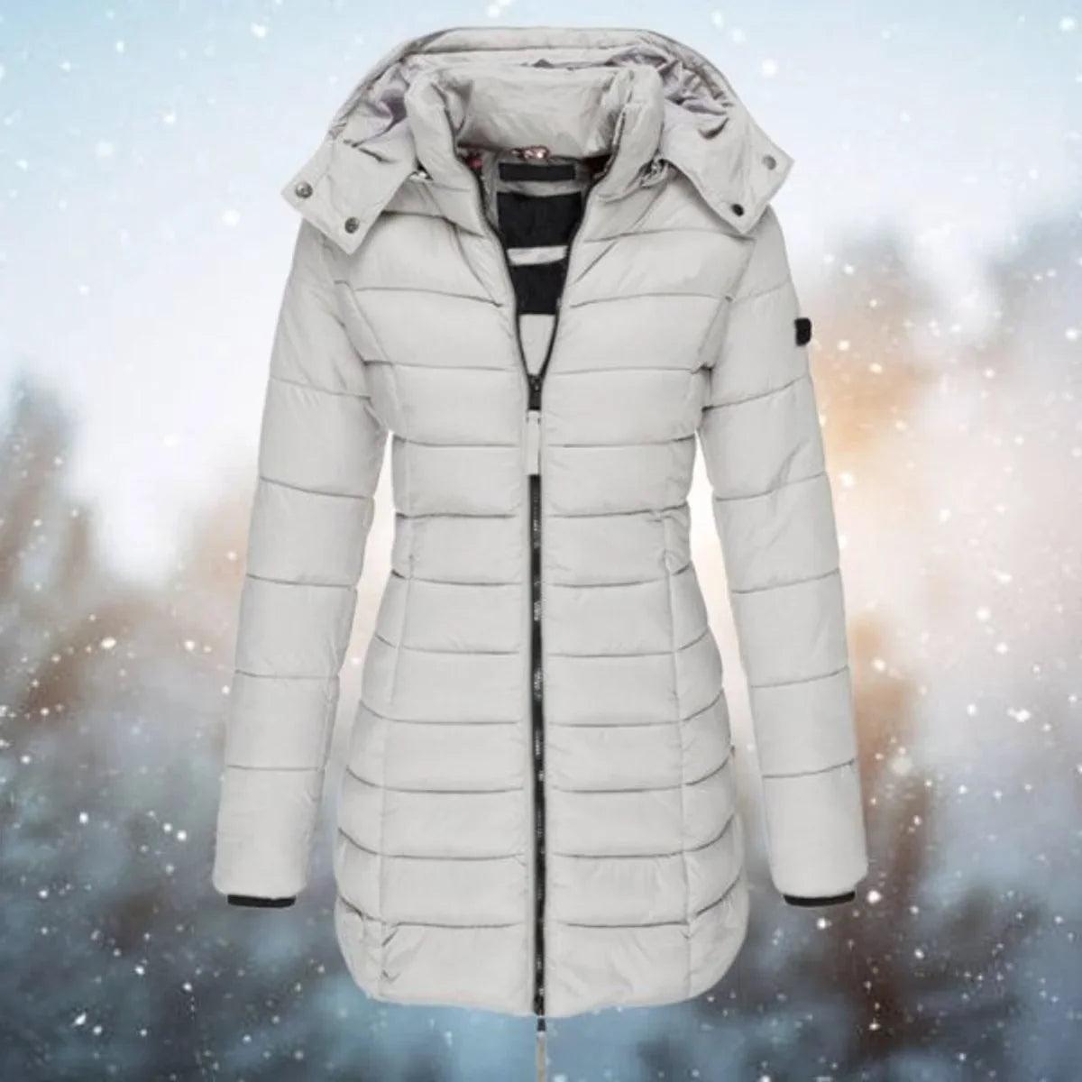Women's Long Hooded Quilted Puffer Coat - photo 7