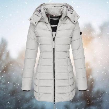 Women's Long Hooded Quilted Puffer Coat - photo 7