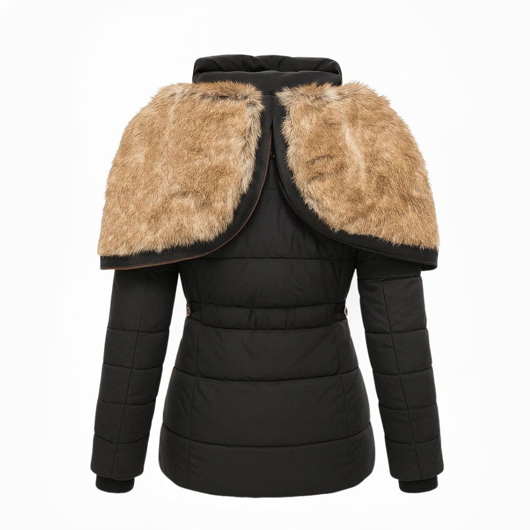 Women's Long Padded Coat with Zip Pockets - photo 2