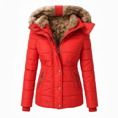 Women's Long Padded Coat with Zip Pockets - photo 4