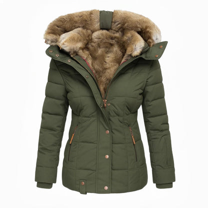 Women's Long Padded Coat with Zip Pockets - photo 5