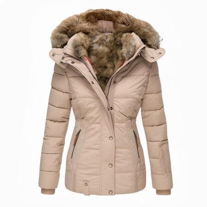Women's Long Padded Coat with Zip Pockets - photo 7