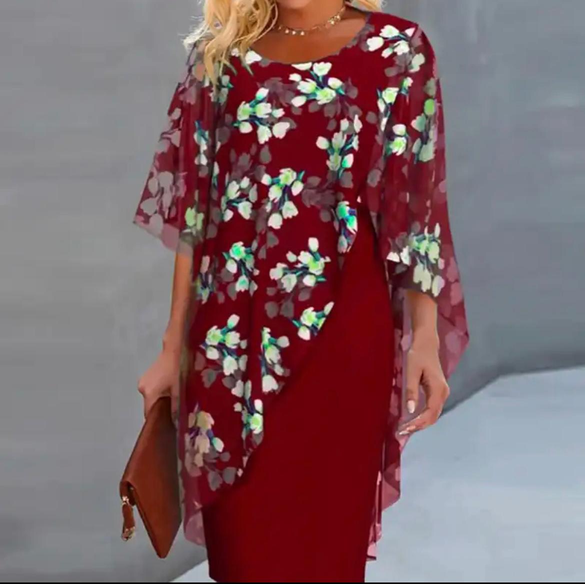 Women's Overlay Midi Dress - photo 3