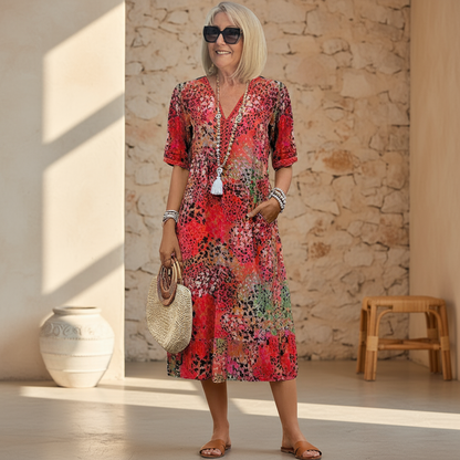 Women's Patterned Midi Dress - photo 1