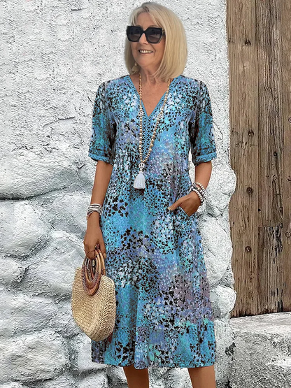 Women's Patterned Midi Dress - photo 3