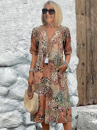 Women's Patterned Midi Dress - photo 6