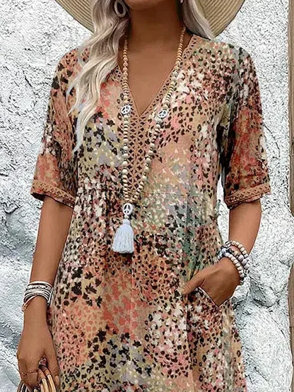 Women's Patterned Midi Dress - photo 7