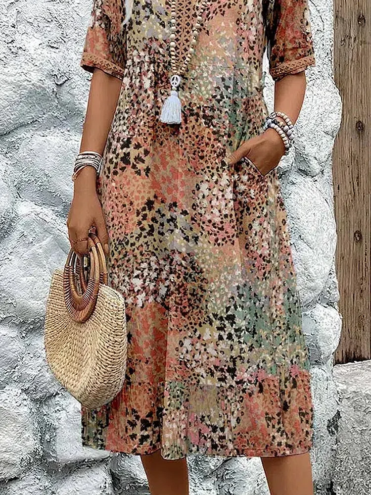 Women's Patterned Midi Dress - photo 8