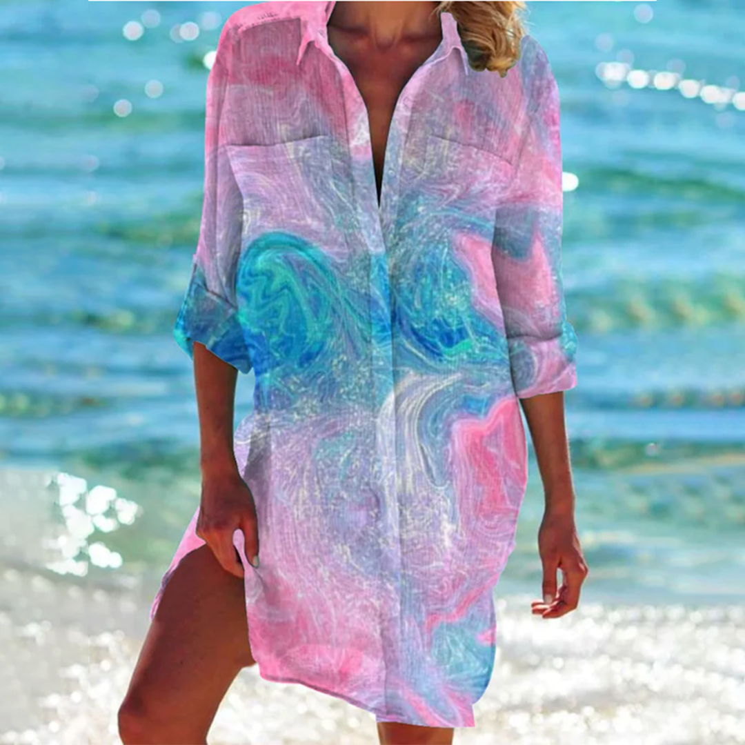Women's Relaxed Shirt Dress - photo 5