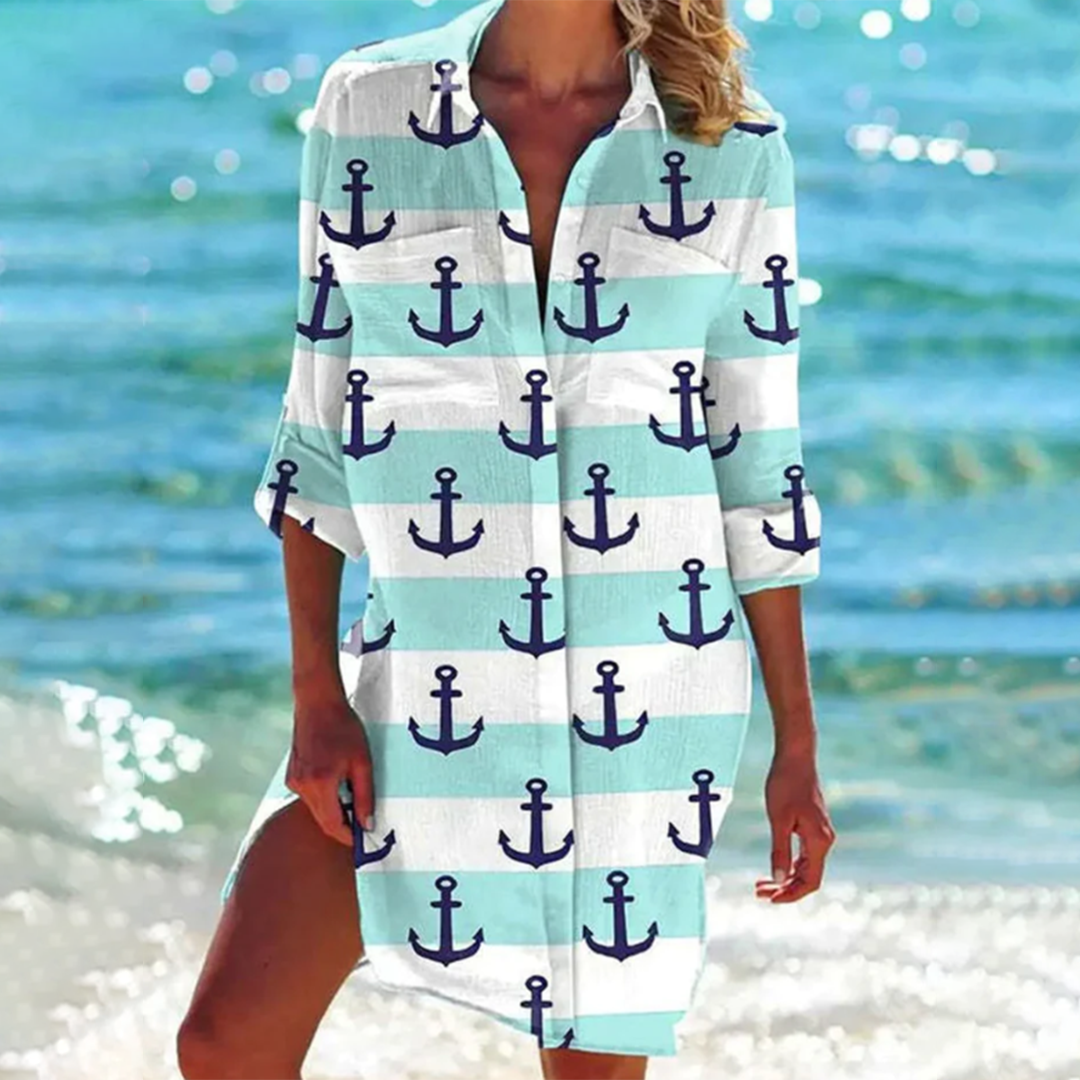 Women's Relaxed Shirt Dress - photo 6