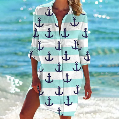 Women's Relaxed Shirt Dress - photo 6