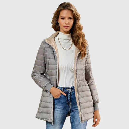 Women's Sherpa-Lined Puffer Jacket with Hood - photo 1