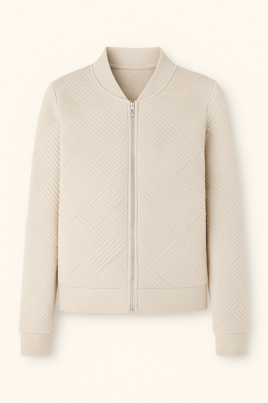 Women's Textured Zip-Front Cardigan - photo 2