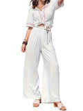 Women’s Two-Piece Set with Contrast Trim