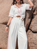 Women’s Two-Piece Set with Contrast Trim
