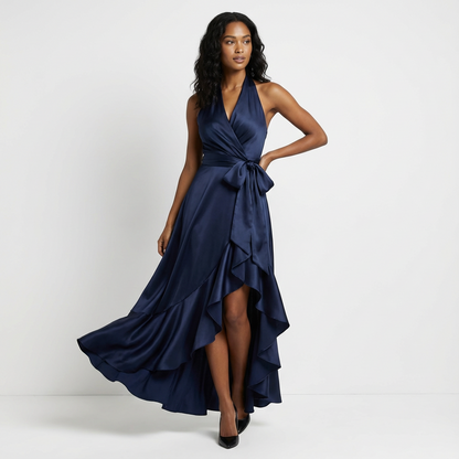 Women's Wedding Guest Maxi Dress with Tie Waist - photo 1