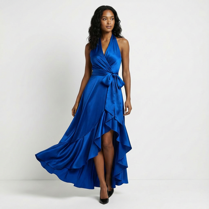 Women's Wedding Guest Maxi Dress with Tie Waist - photo 5