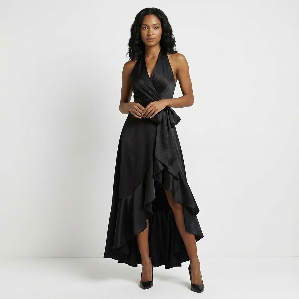 Women's Wedding Guest Maxi Dress with Tie Waist - photo 7