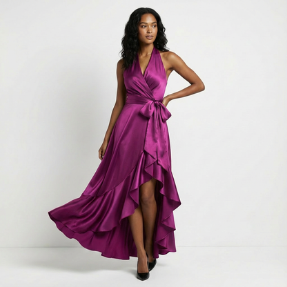 Women's Wedding Guest Maxi Dress with Tie Waist - photo 8