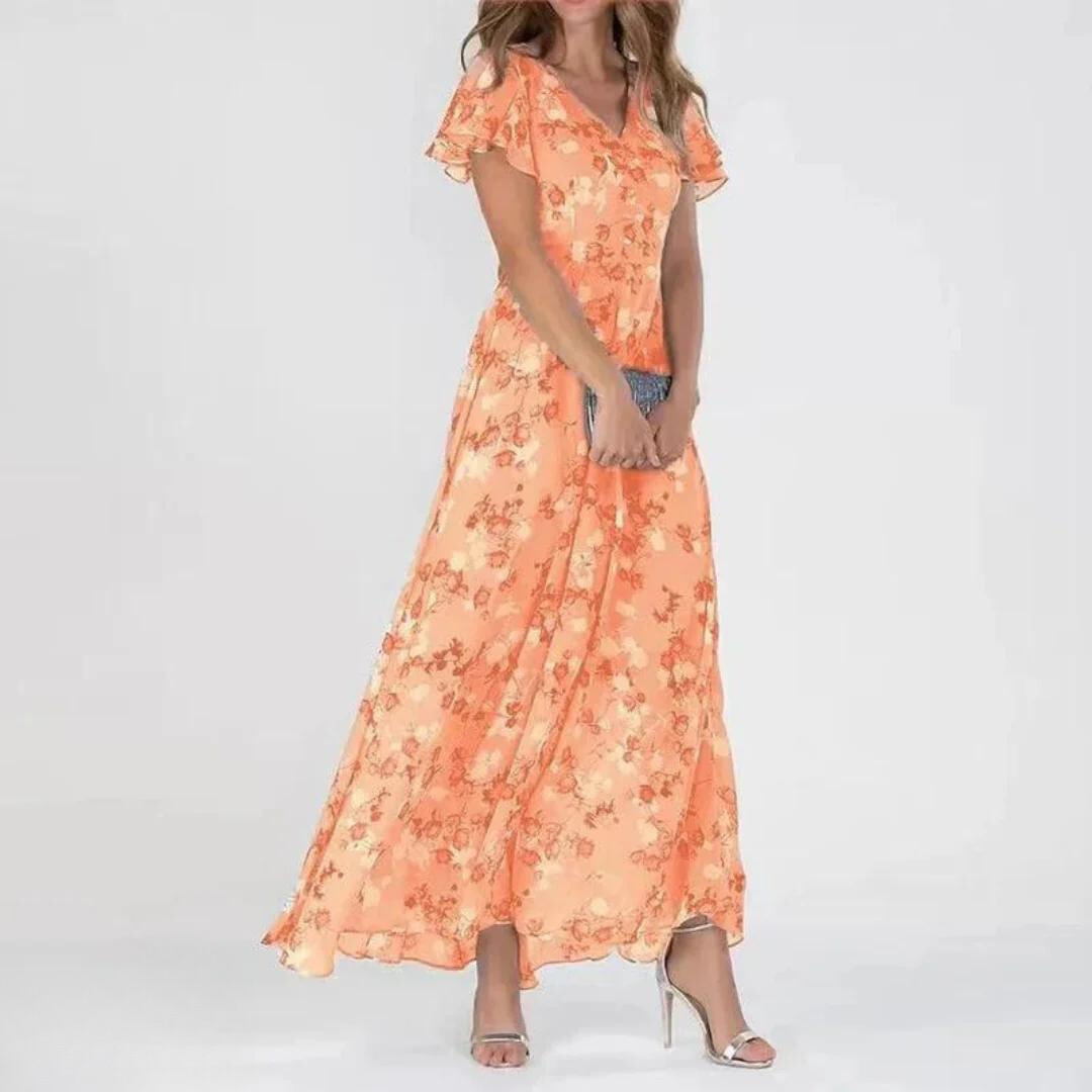 Women's Wedding Guest Maxi Dress with Tiered Skirt - photo 4