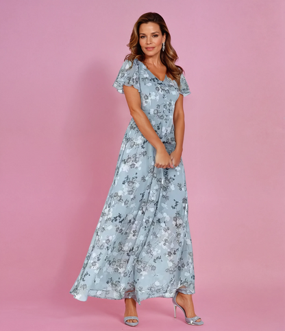Women's Wedding Guest Maxi Dress with Tiered Skirt - photo 5