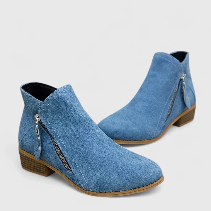 Women's Ankle Boots with a Side Zip and Neat Seams - photo 2