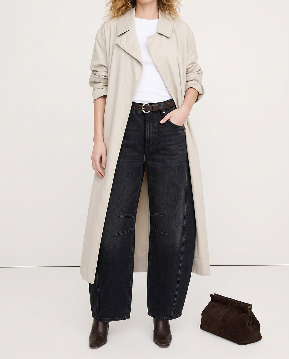 Women's Casual Mid Waist Jeans-9