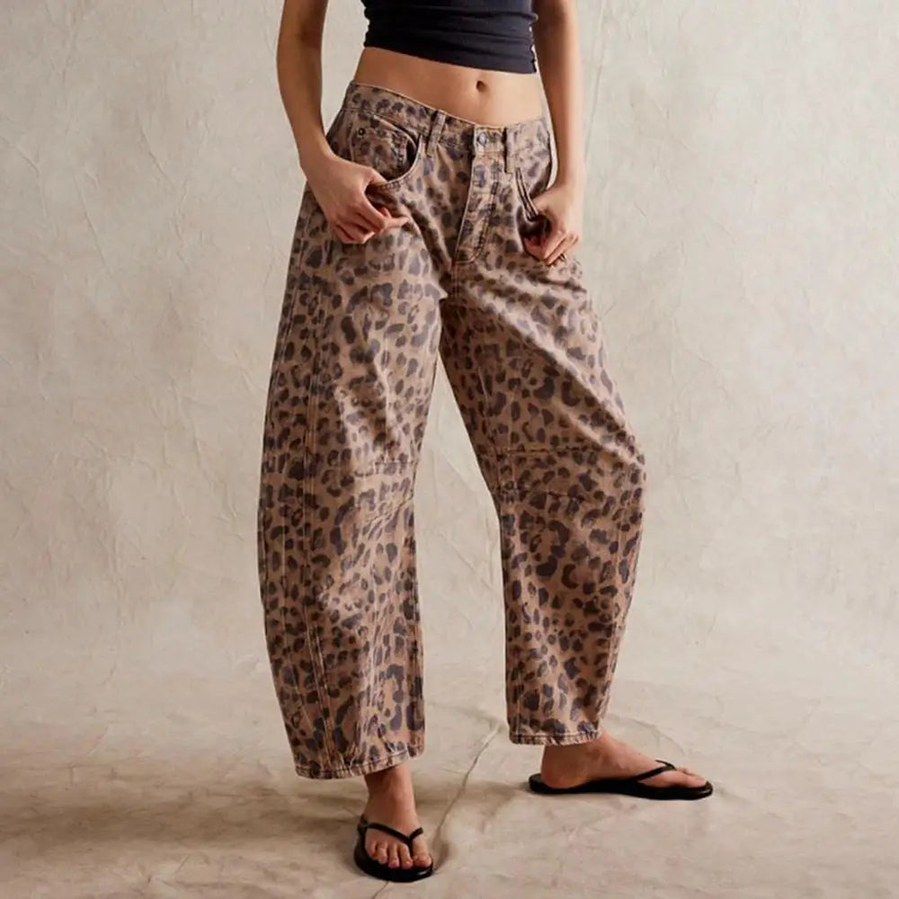 Women's Casual Mid Waist Jeans-50
