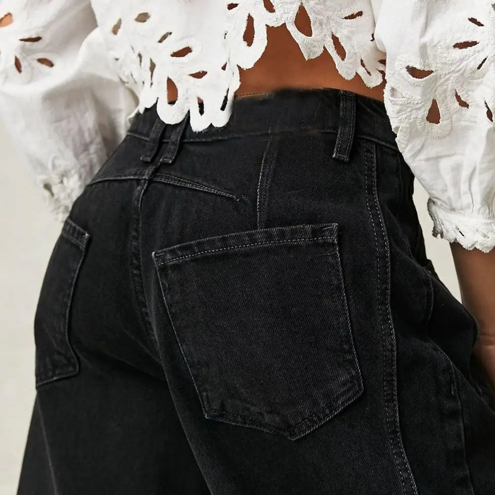 Women's Casual Mid Waist Jeans-37