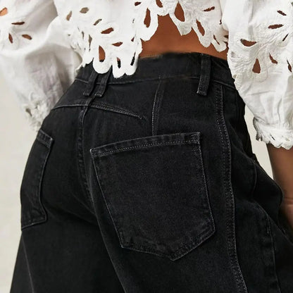 Women's Casual Mid Waist Jeans-37