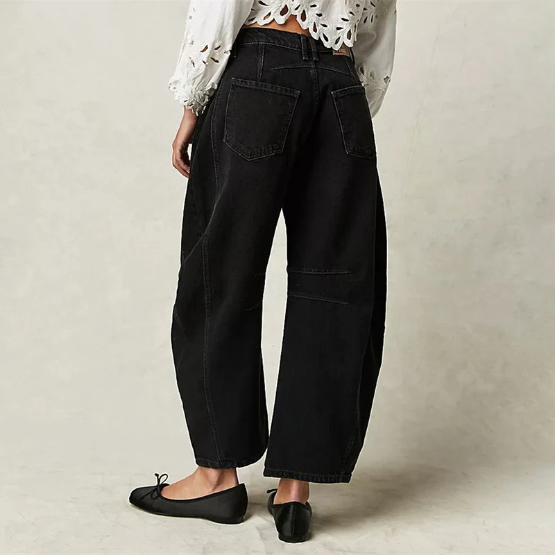 Women's Casual Mid Waist Jeans-36