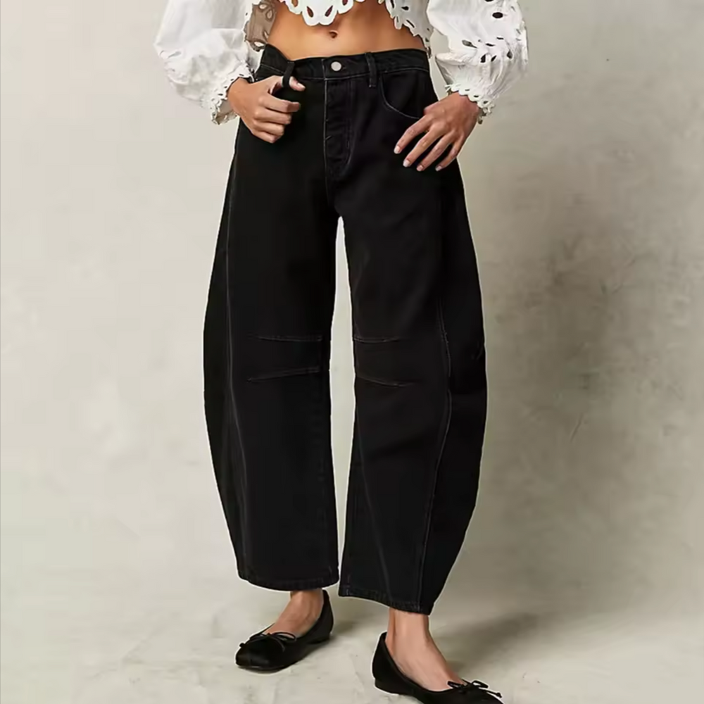 Women's Casual Mid Waist Jeans-35
