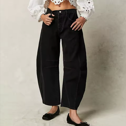 Women's Casual Mid Waist Jeans-35