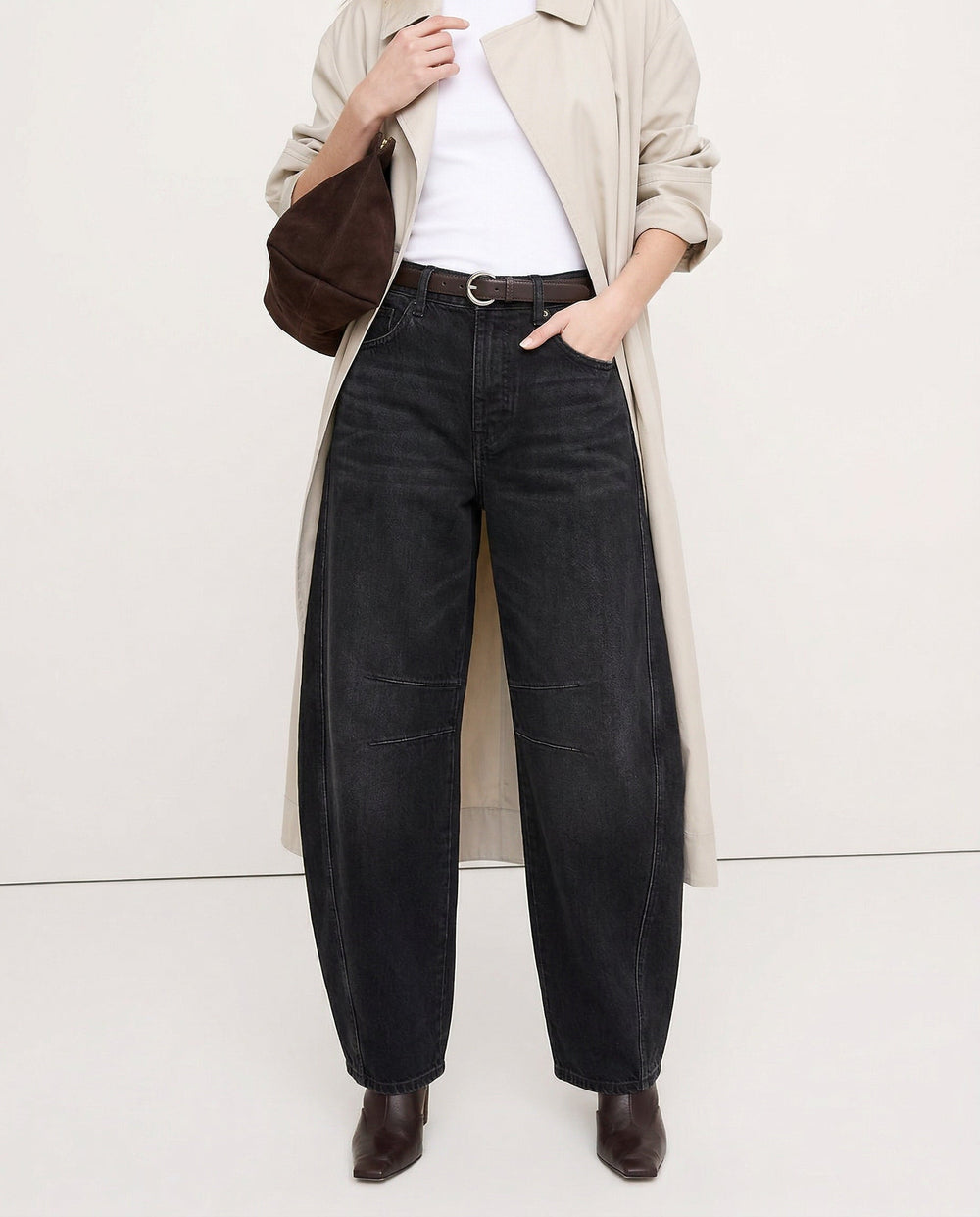 Women's Casual Mid Waist Jeans-7