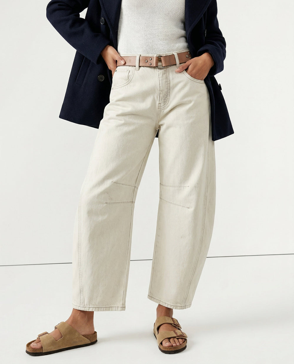 Women's Casual Mid Waist Jeans-21