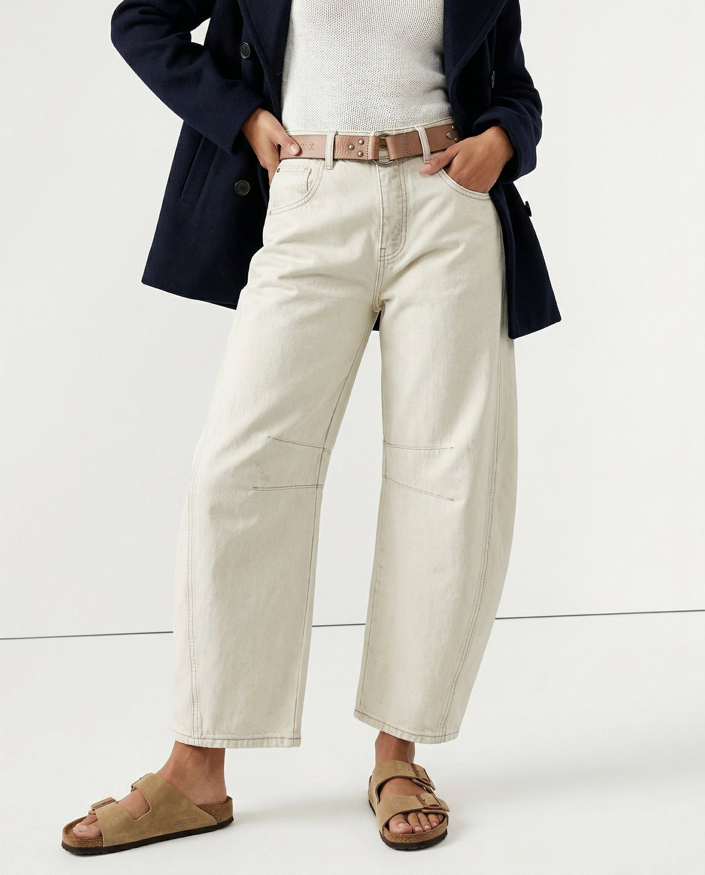 Women's Casual Mid Waist Jeans-21
