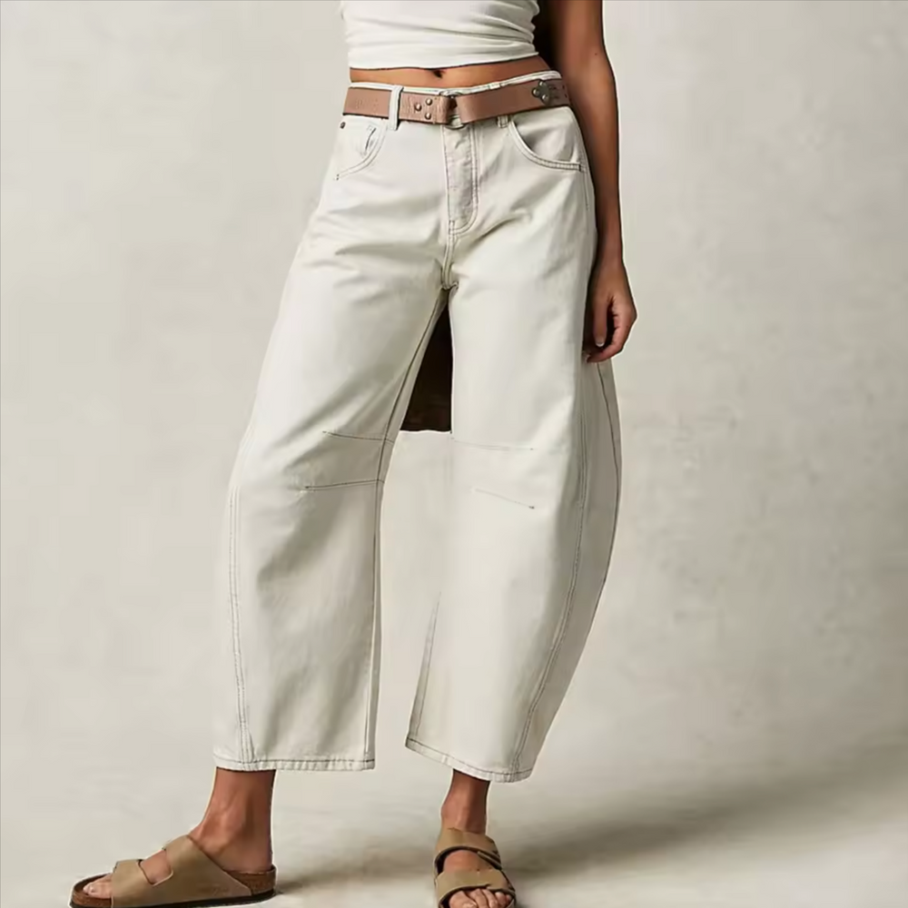 Women's Casual Mid Waist Jeans-44