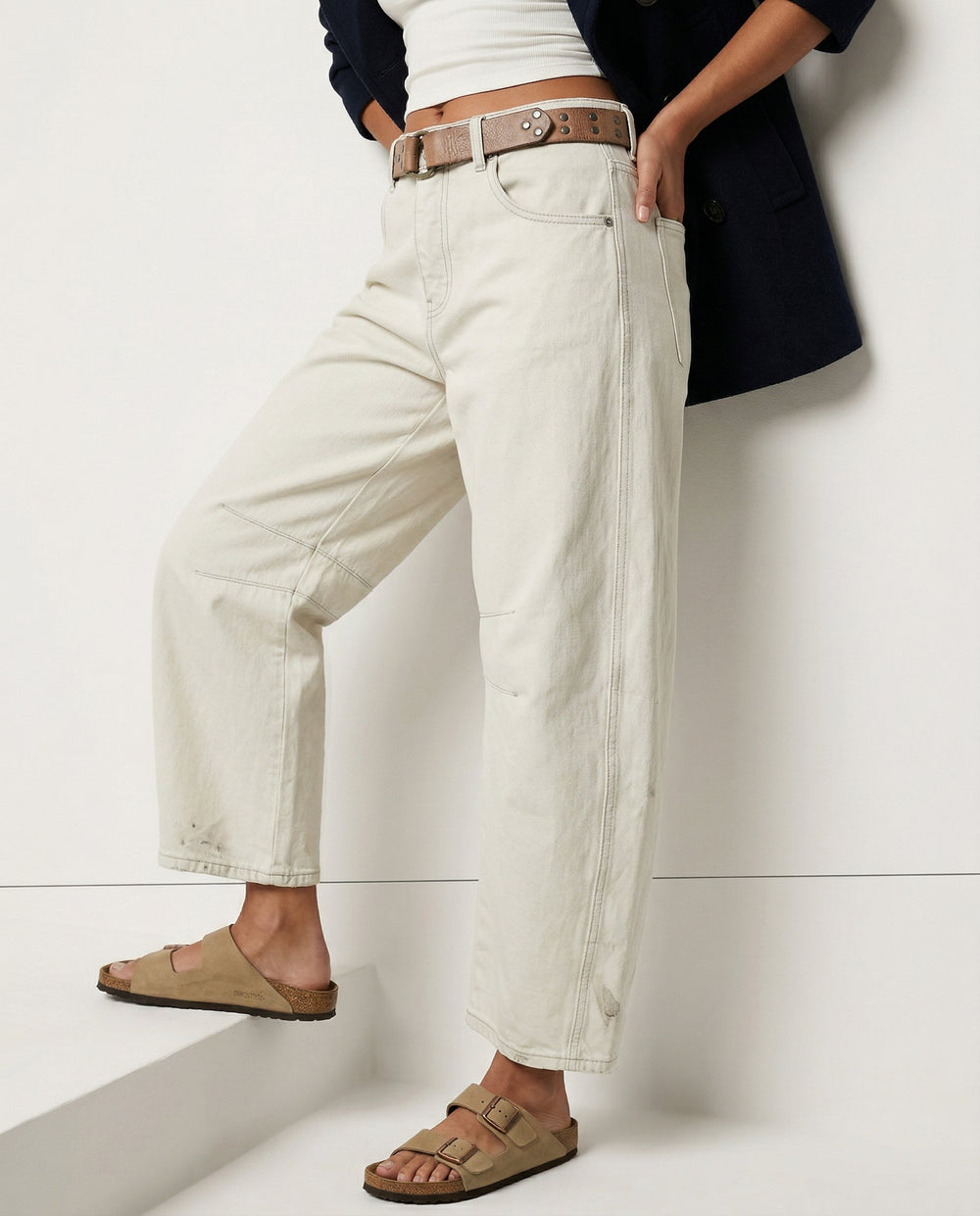 Women's Casual Mid Waist Jeans-22