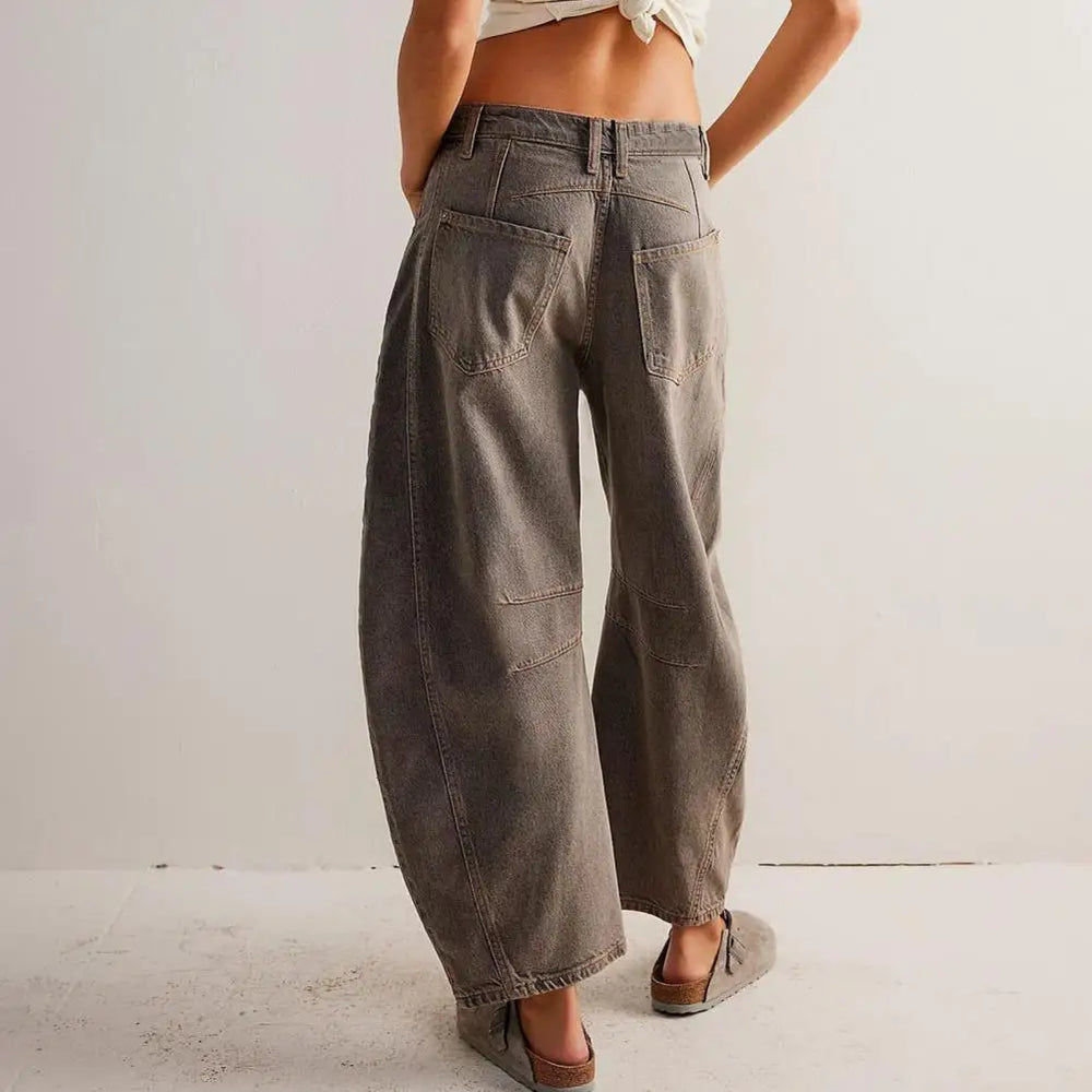 Women's Casual Mid Waist Jeans-43