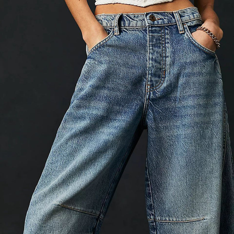 Women's Casual Mid Waist Jeans-41