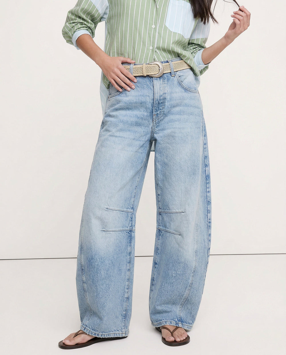 Women's Casual Mid Waist Jeans-28