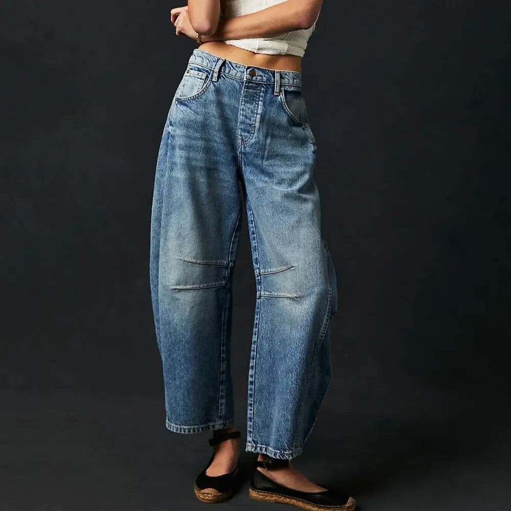 Women's Casual Mid Waist Jeans-38