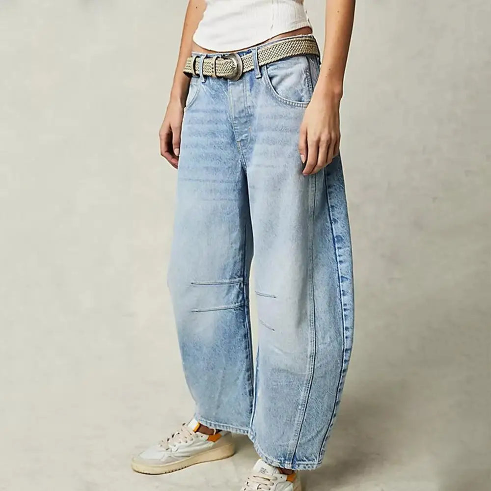 Women's Casual Mid Waist Jeans-48