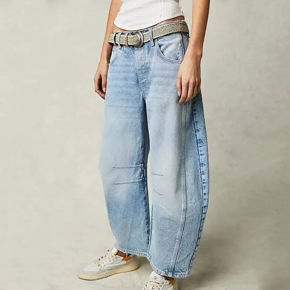 Women's Casual Mid Waist Jeans-48