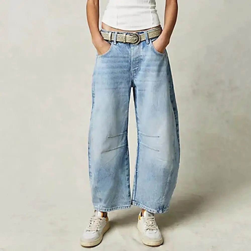 Women's Casual Mid Waist Jeans-49